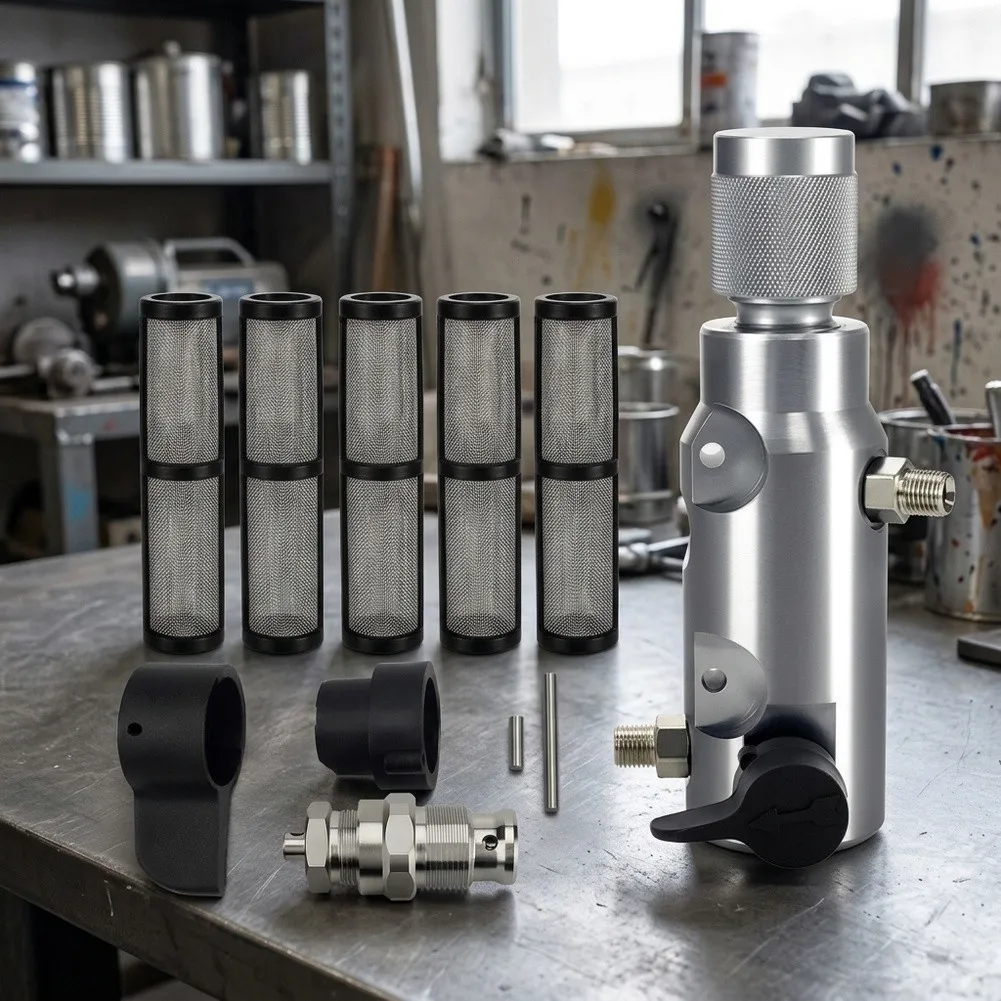 Plunger Filter Return Valve Stainless Steel 8x8x22cm with Reinforced Spiral Design and Uniform Coating for Equipment Safety