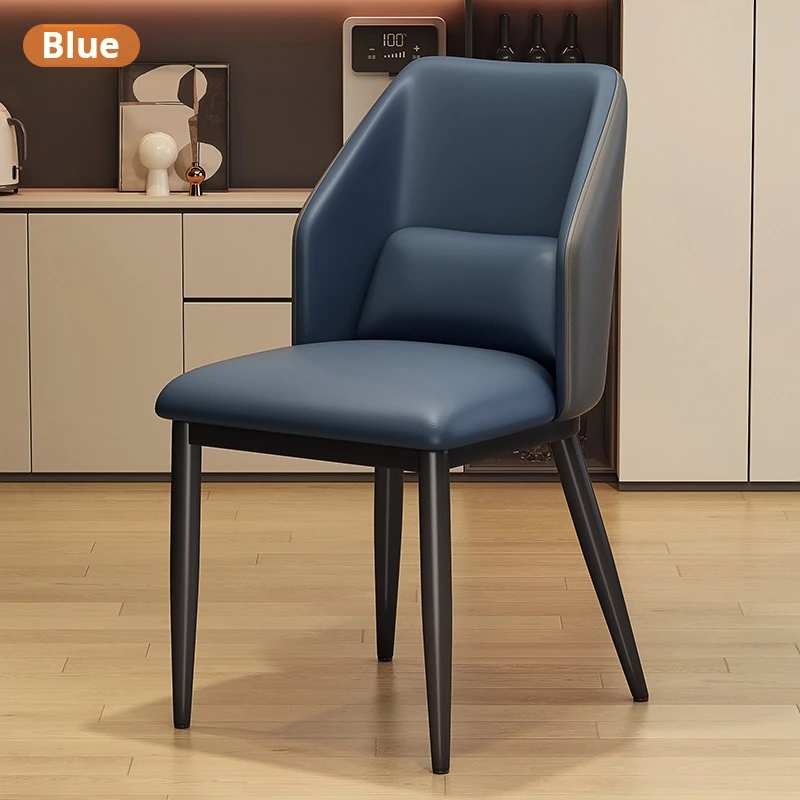 Modern Leather dining chair restaurant backrest Dining Stool luxury soft kitchen Cafe chair Design vanity chair Furniture