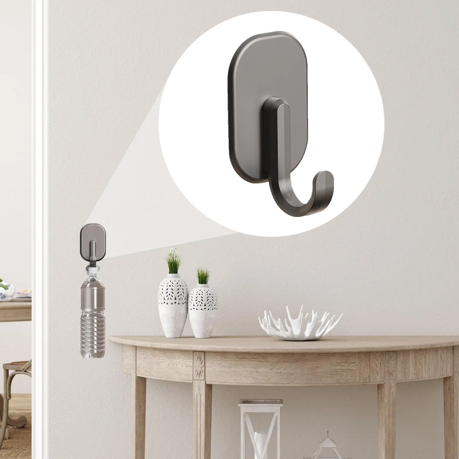 Refrigerator Hooks Storage Hook Fridge Magnets Utility Tool Hooks Storage Racks Traceless Kitchen Utensil Hangers for Towels