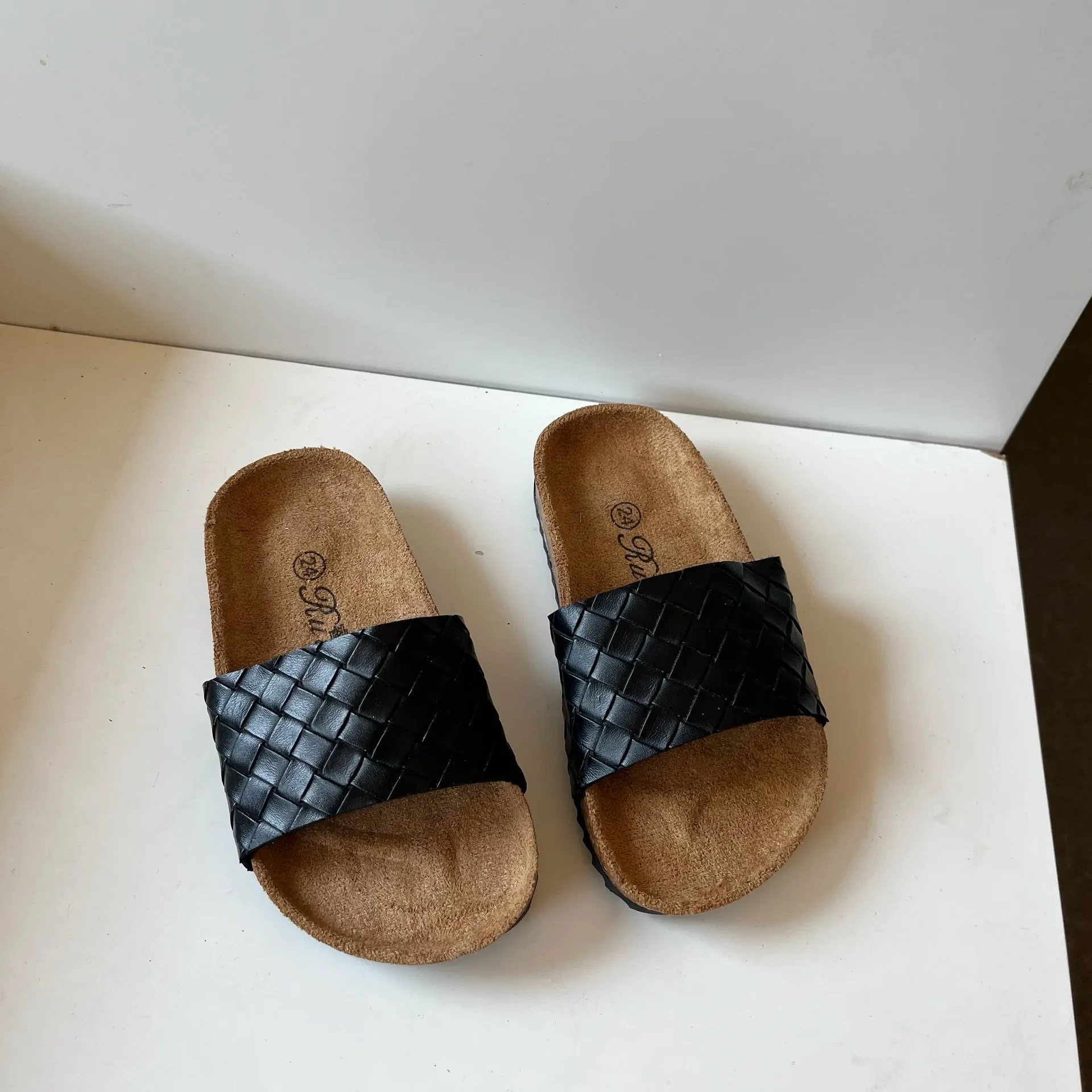 Children Shoes Woven Cork Slippers 2023 Summer New Korean Style Boys and Girls Fashion Casual Simple Non-slip Slippers