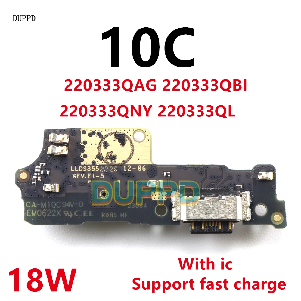 

USB Charging Board For Xiaomi Redmi 10C USB Charger Port Dock Connector Microphone Flex Cable 18W
