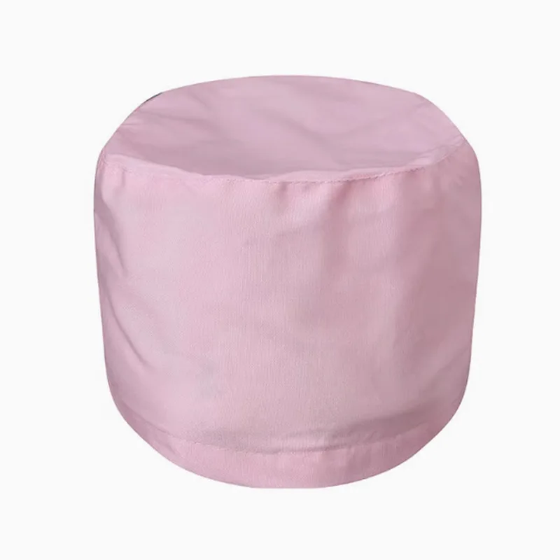 Chapeau médical rond uniforme avec élastique pour médecins et infirmières, en coton blanc, hygiène, laboratoire, atelier, chapeau professionnel médical