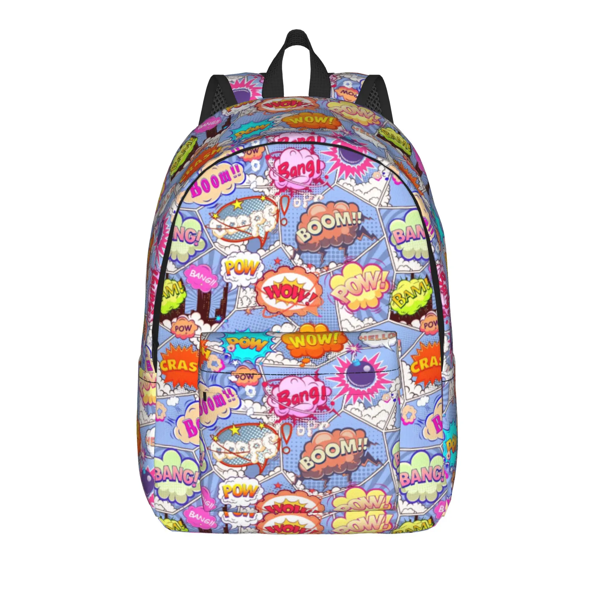 Comic Book Page   () Backpack  Teen Polyester Outdoor Backpacks Breathable Streetwear School Bags Rucksack
