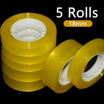 Przezroczyste taśmy 18mm niewidoczna przezroczysta taśma uzupełnia rolki do pakowania prezentów artykuły szkolne do domu rzemiosło dekoracyjne taśma do pakowania