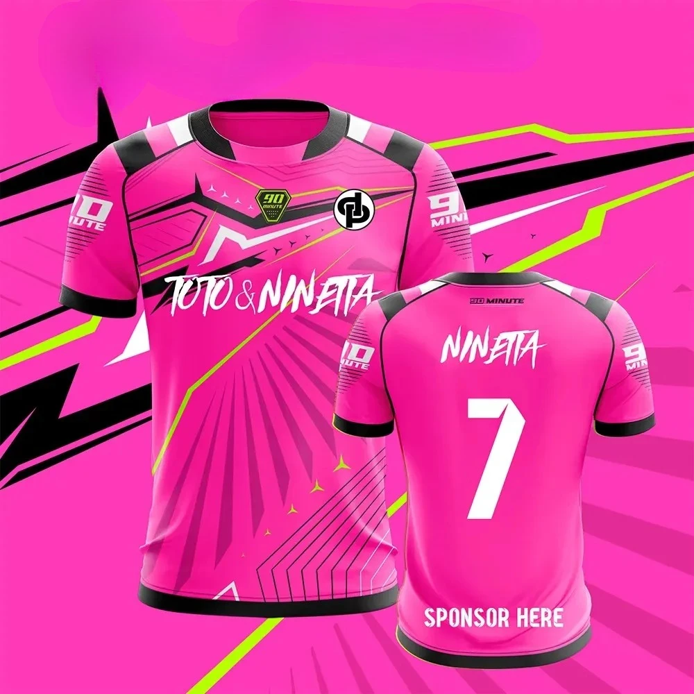 

Summer New Series Jerseys Men's Football T-shirts Outdoor Sports Breathable Quick-drying Tops Custom O-neck Tees