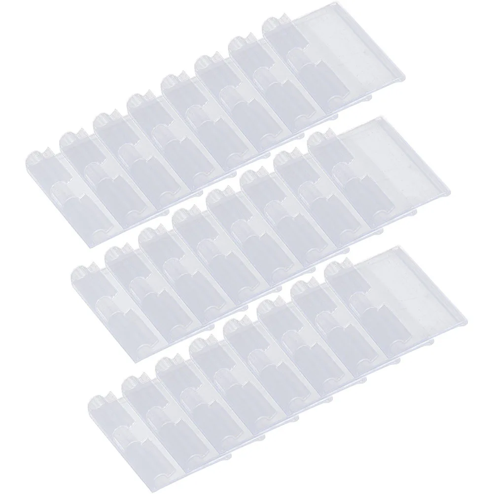 

50Pcs Retail Price Label Holders Sturdy Shop Sign Holders for Supermarket Storage Bin Pricing Clear Display Shelf Tags