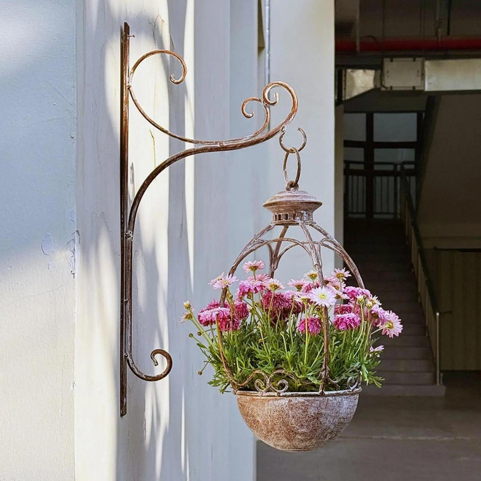 

Wall Planter Wall Mounted Hanging Planter Home Decor Plants Holder Plant Pot Hanging Flower Pot for Yard Fence Garden Railing