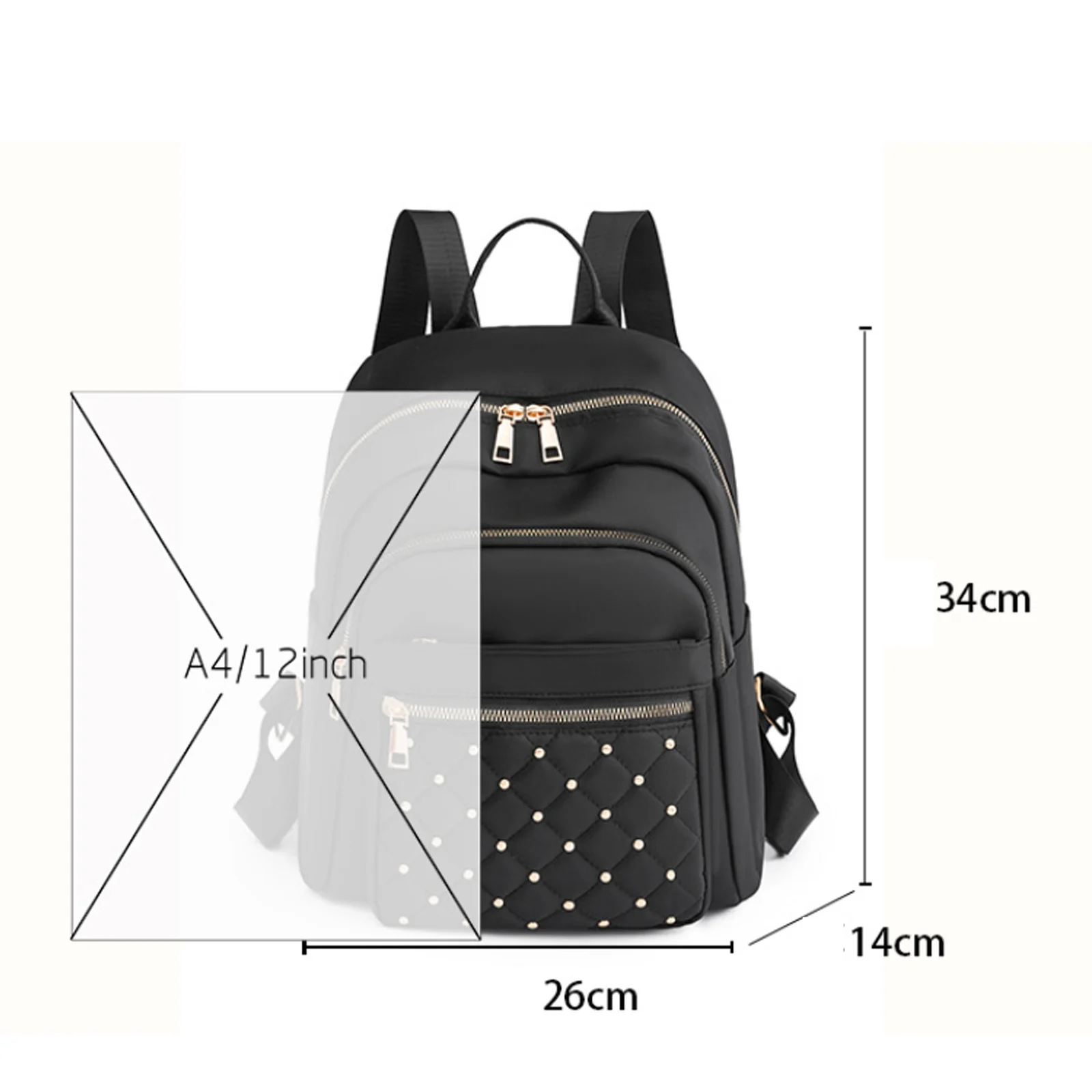 Women'S Anti-Theft Backpack Students Girls Schoolbag Outdoor Large Capacity Multiple Pockets Casual Travel Storage Bags