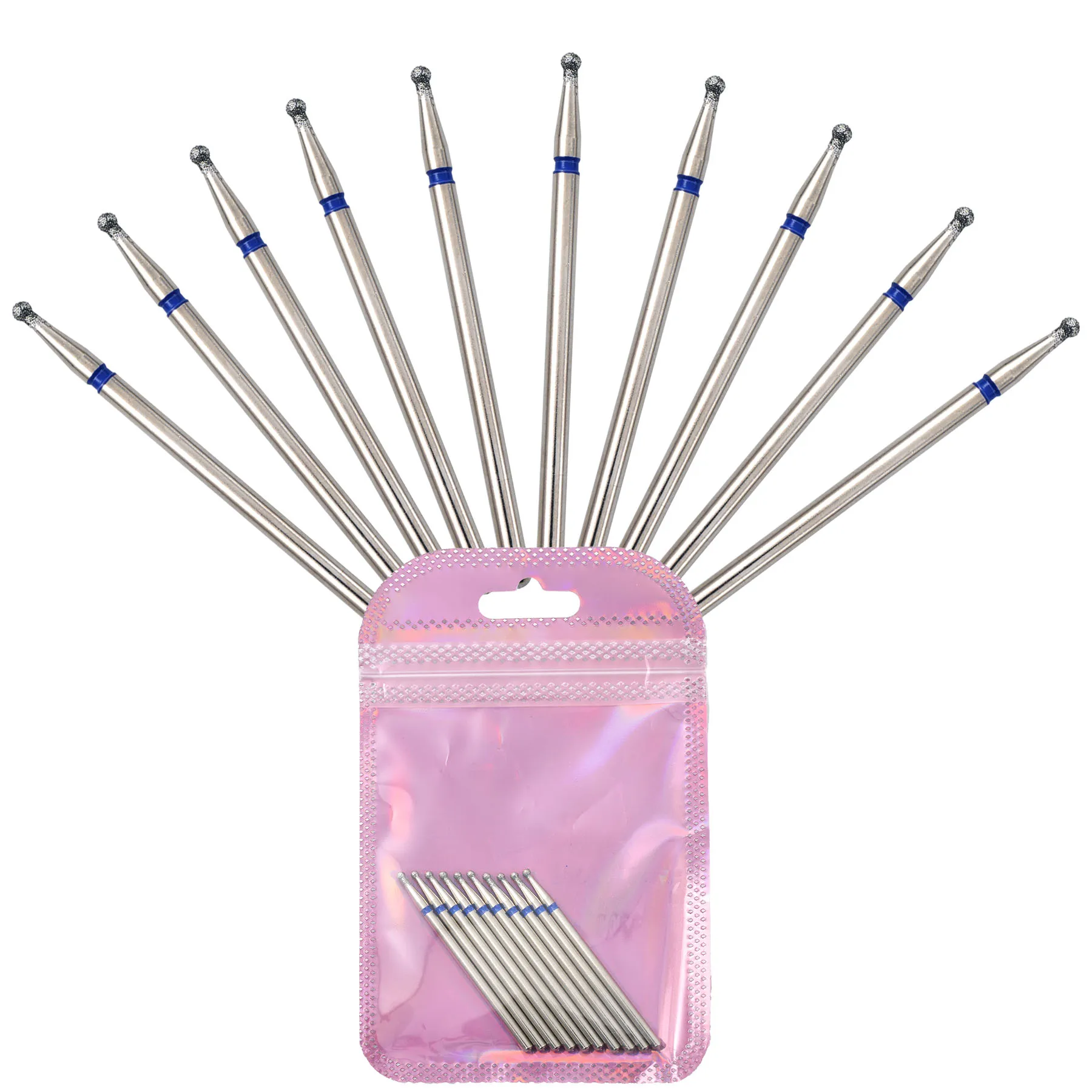 10 stuks diamant nagelboren set voor manicure acryl frees schacht pedicure gel remover nagel gereedschap accessoires