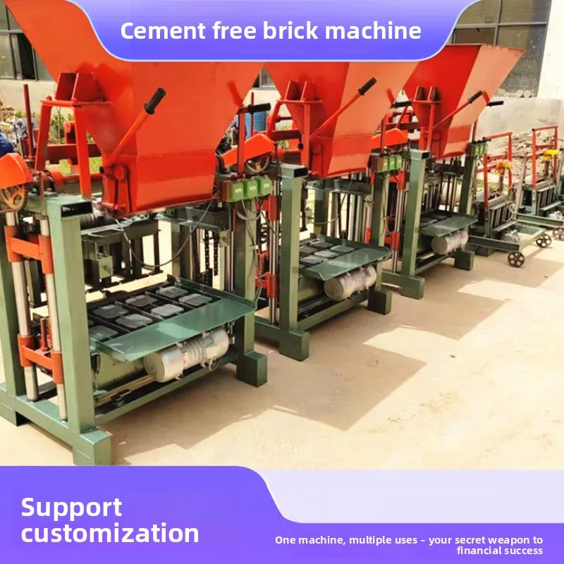 Small Cement Block Clay Production Line 1200 Blocks Per Hour Factory Direct Sale Non-Burning Brick Machine