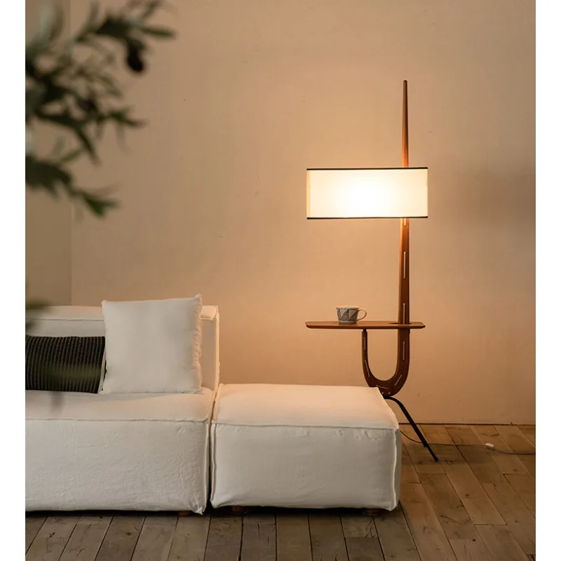 Imagem -05 - Walnut Led Standing Floor Lamps para Sala de Estar Mesa de Café Sofá Lateral Lâmpada de Leitura Quarto Luzes de Cabeceira E27