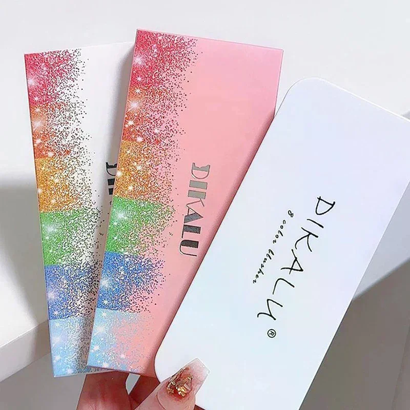DIKALU 8-Color Highlighter Eyeshadow Palette: Shimmery, Iridescent, Perfect For Radiant Skin Tone And Contouring.