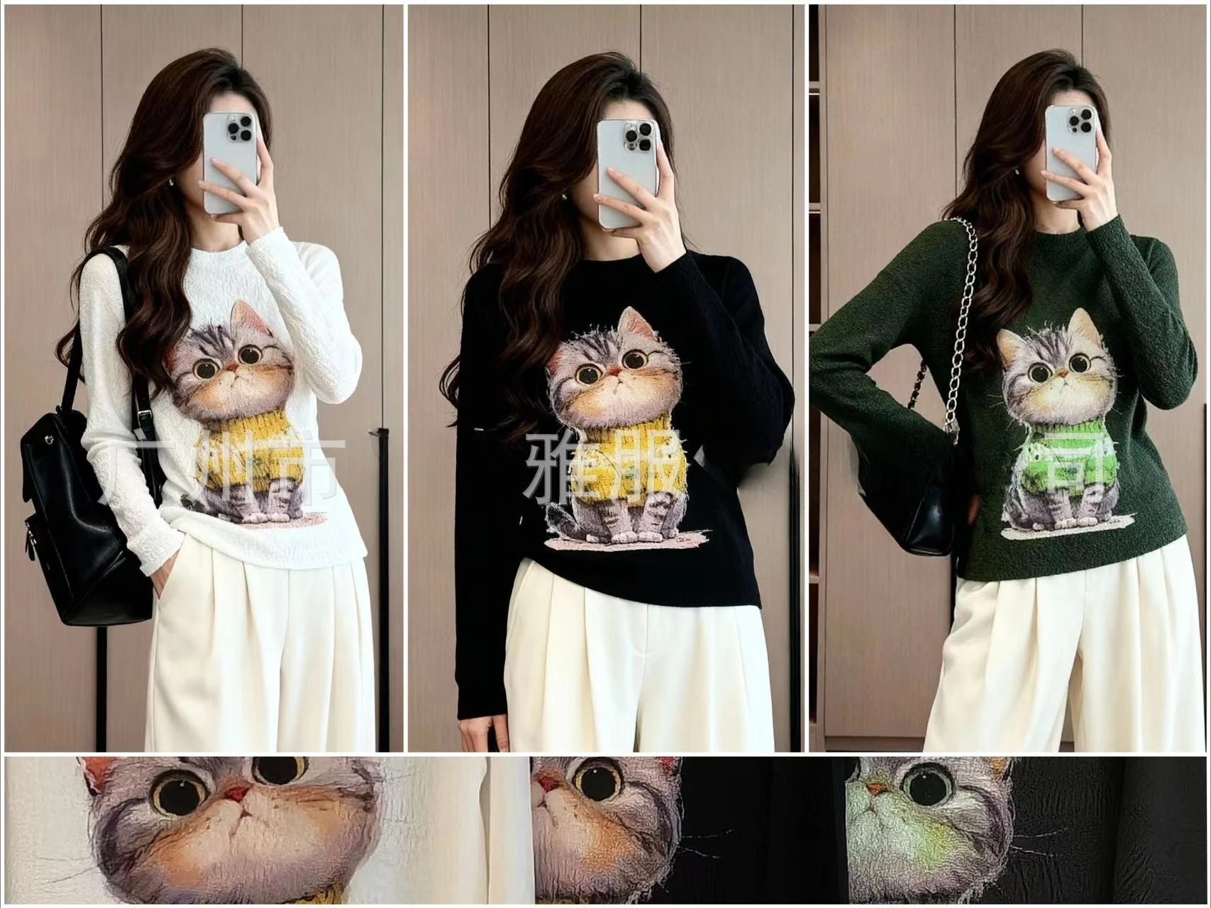 

Miyake плиссированная новинка 202, осень и зима, однотонная плиссированная рубашка с рисунком кота, тонкий женский плиссированный топ для поездок на работу