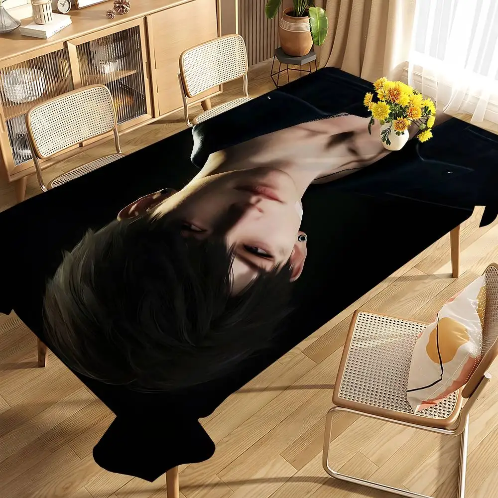 C-Caleb L-Love And Deepspace De Tablecloths, washable tablecloths, trendy designs, suitable for dining tables and school desks.
