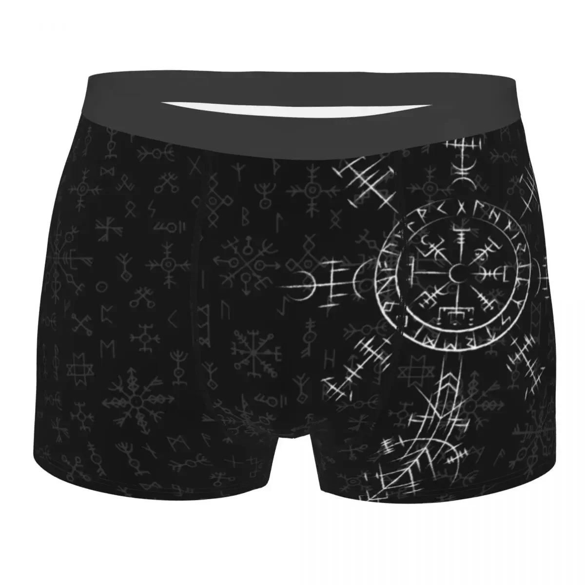 

Custom Male Lucky Charm Viking Compass Vegvisir Underwear Vikings Valhalla Boxer Briefs Breathable Shorts Panties Underpants