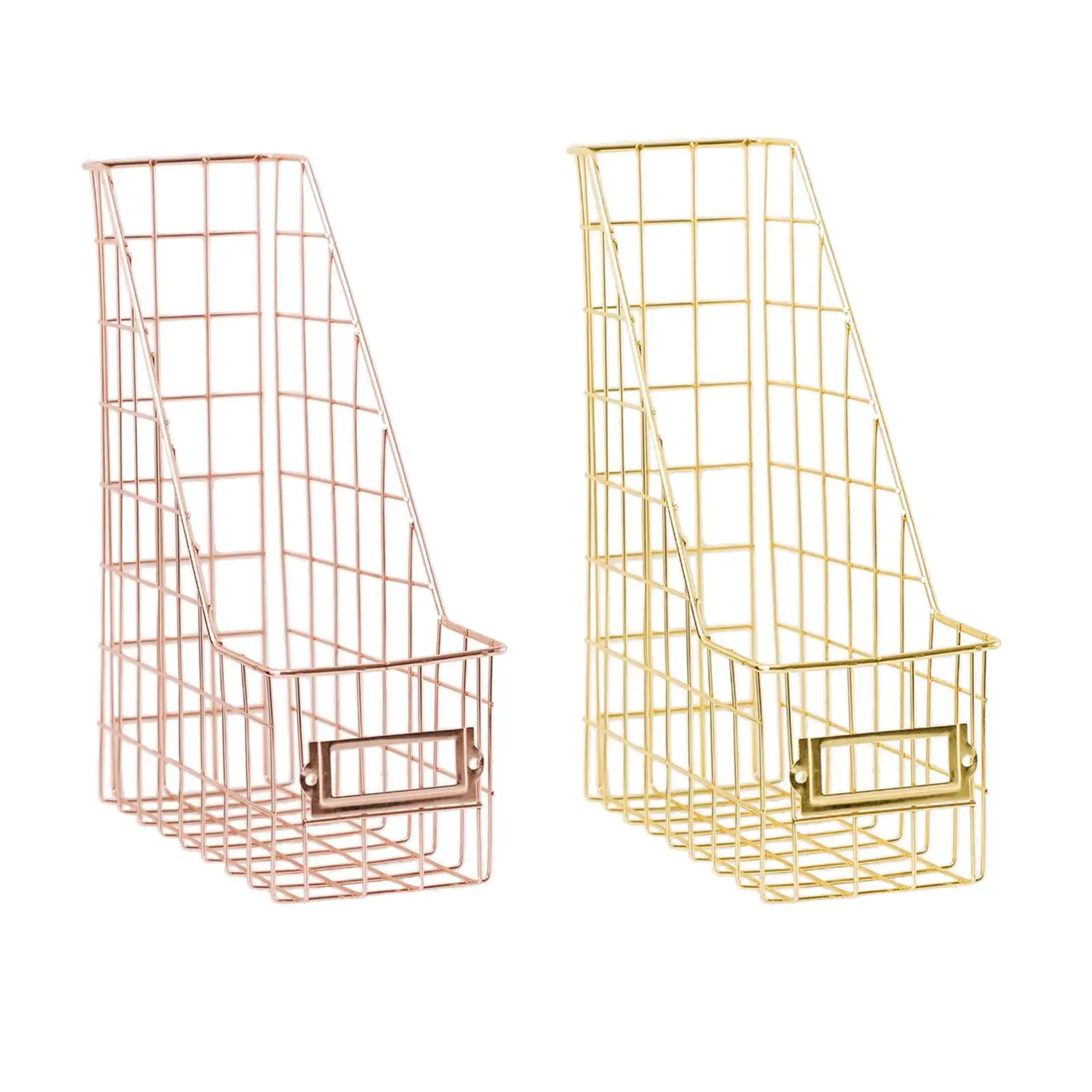 

Wrought Iron Holder, Nordic Style Organizer, Simple Multifunction Single Layer Desktop Grid File Holder for Home, Office