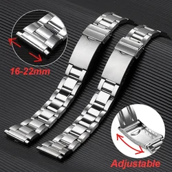 Stainless Steel Bracelet for Seiko Universal Width Stretch Adjustable Metal Watch Strap 16mm 18mm 20mm 22mm Business Wristband
