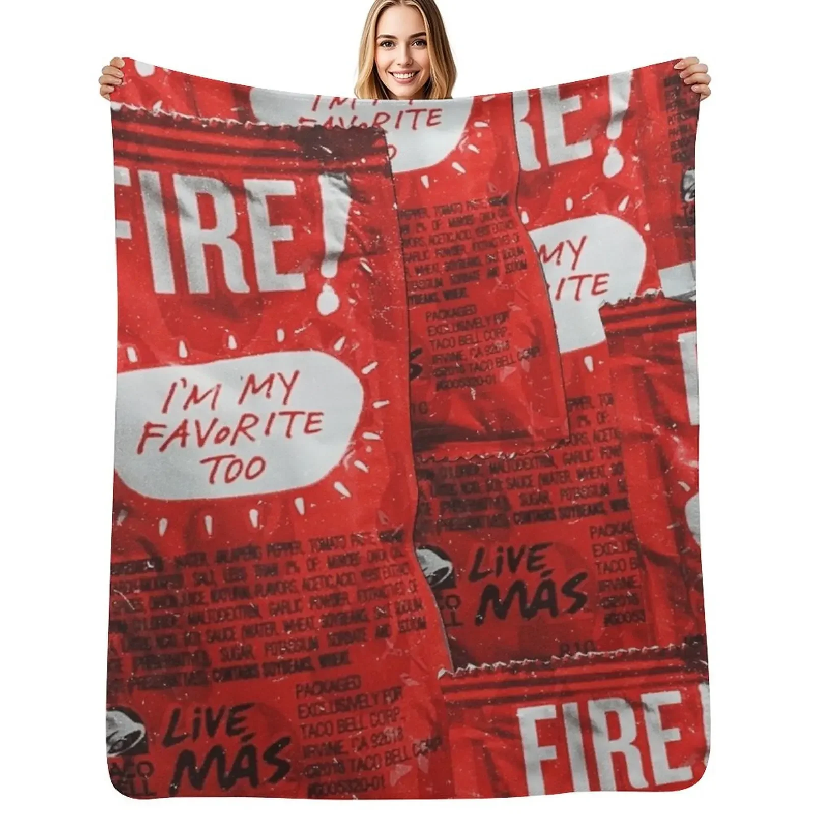 

taco bell fire blanket Throw Blanket Fashion Sofas Blankets For Bed Thins Blankets Sofas Of Decoration Blanket