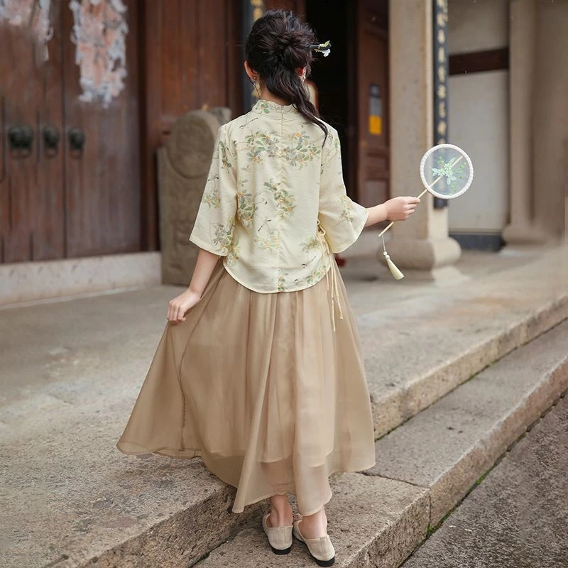girls'-hanfu-outfit-for-summer2026new-stylish-children's-traditional-style-dress-new-chinese-style-national-style-skirt-set-for