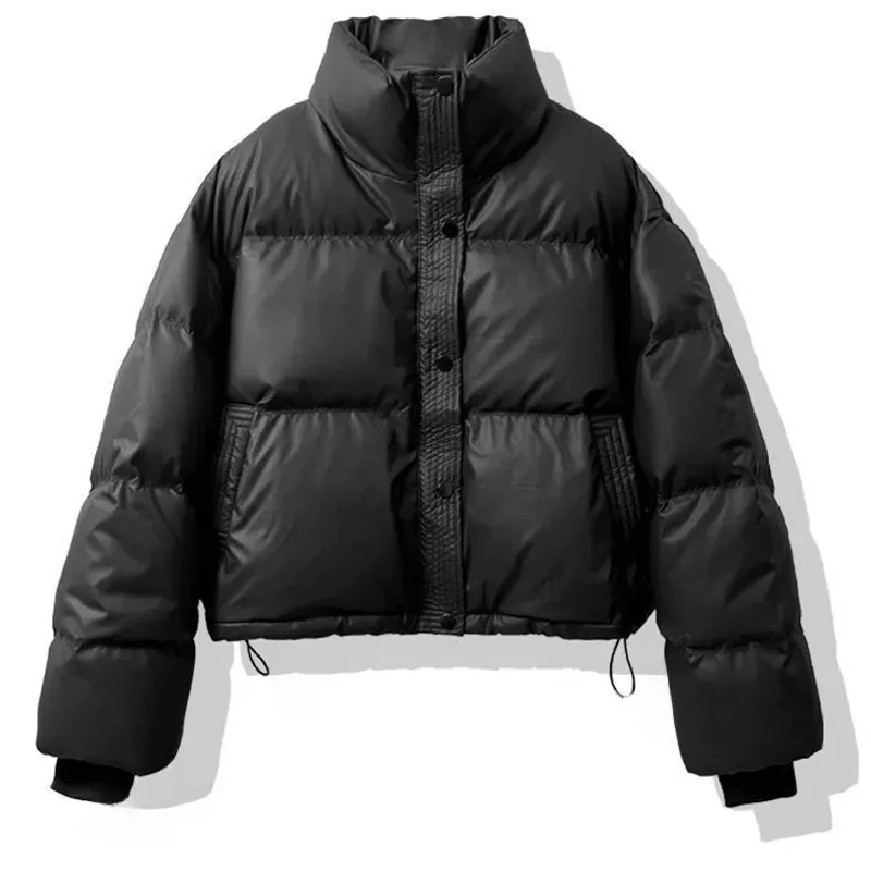 2025 New Style Washless down Cotton Jacket Short Thickened Bread Style Small Size Women's Spring Casual Outerwear
