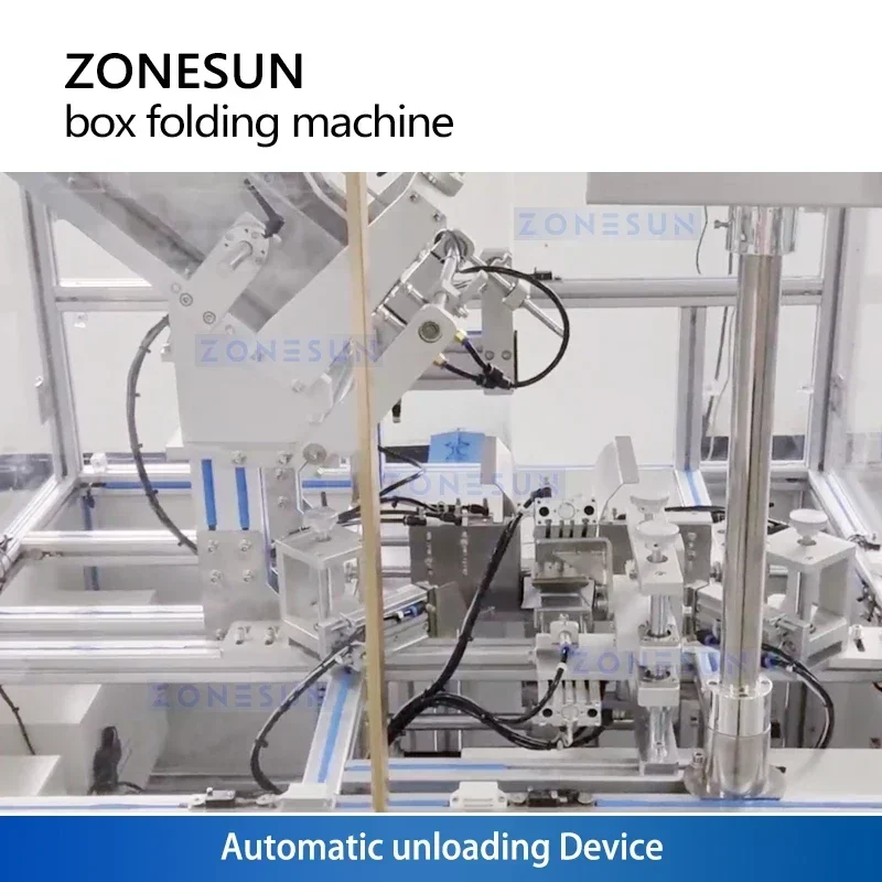 Zonesun ZS-KDJ100 Lock Bottom Cartoning Machine Carton Caixa de papelão que faz a máquina de formação de papelão