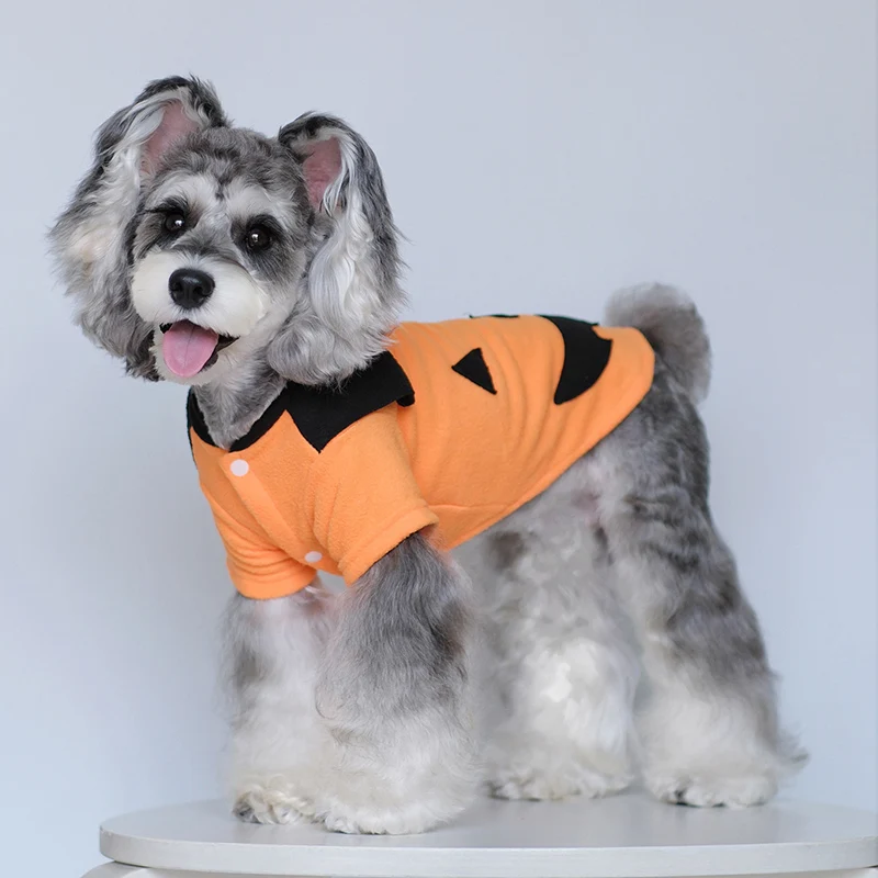 Dog Halloween Costume Funny Pumpkin Dog T Shirts Holiday Apparel for Festival Party Events