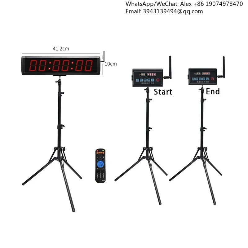 

LED Race Clock Athletes Running Training Track And Field Timing System Racing Wireless Radar Timer For Sprints Wired Laser Timer