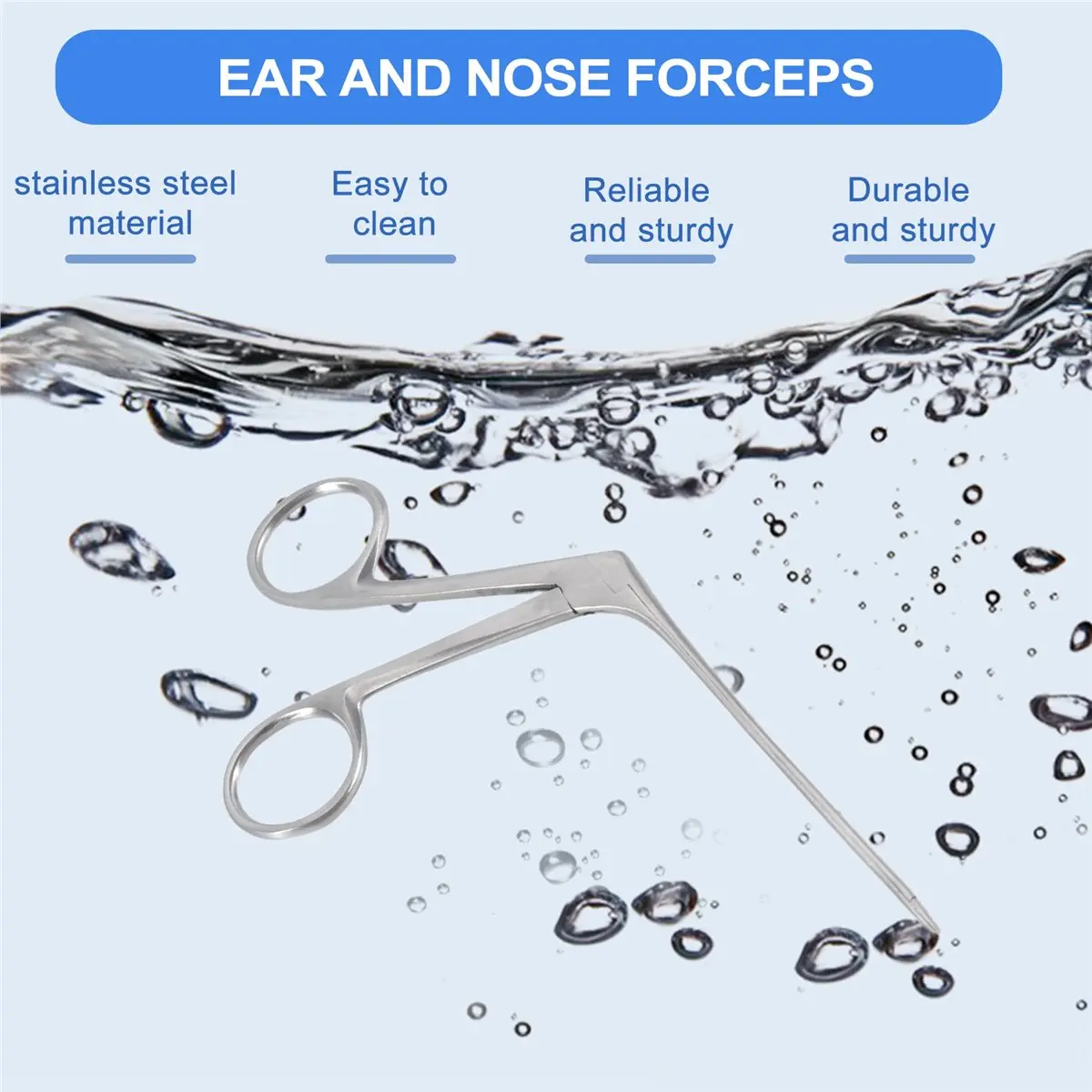 DT38 Ear Nose Cleaner Pliers Pick Endoscope Earwax Remover Veterinary Forceps Tweezer Short Forceps