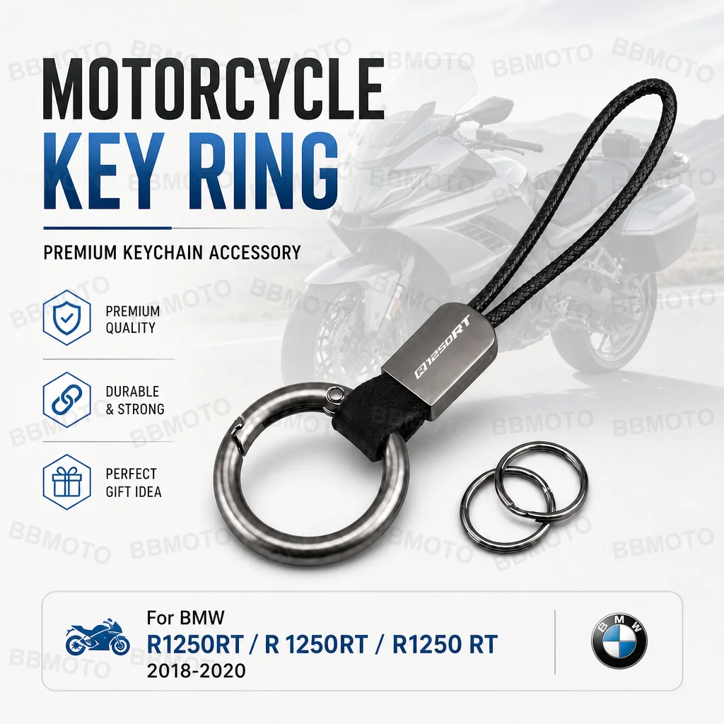 Universal Key Holder Microfiber Keychain Cowhide Wax Rope motorcycle For BMW R1250RT R 1250RT R1250 RT 2018-2020