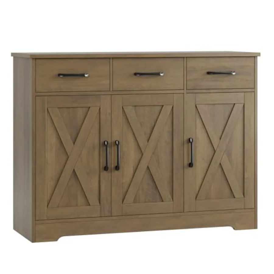 Kitchen Buffet Cabinet with Storage, Sideboard Coffee Bar, Rustic