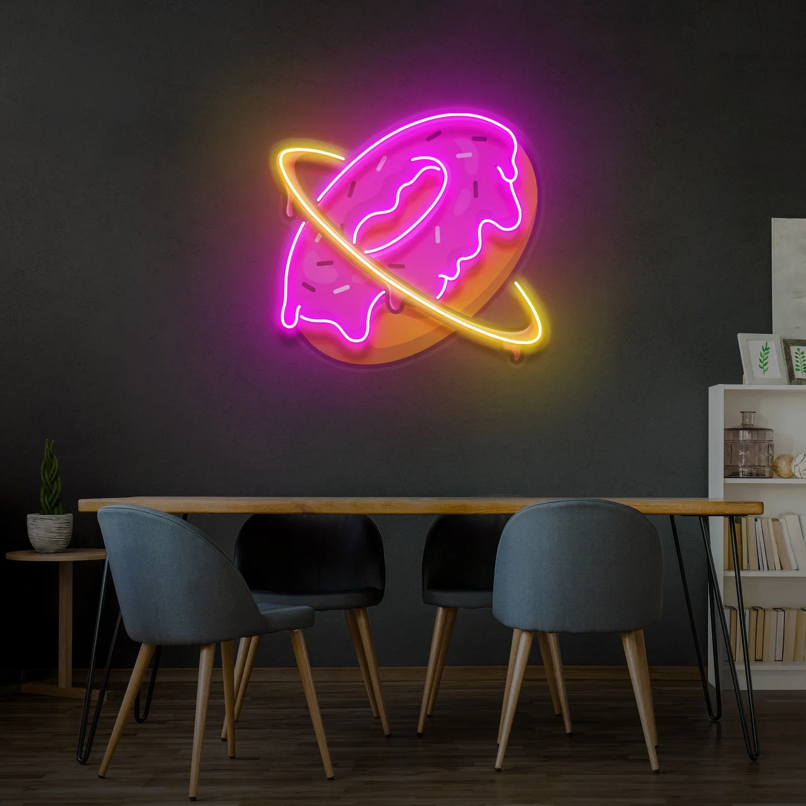 Custom Food Neon Sign,Sweet Donuts Sign,Coffee Bar Sign,Pink Led Light,Dessert Shop Decor,Donut Neon Art,Donut Birthday Party