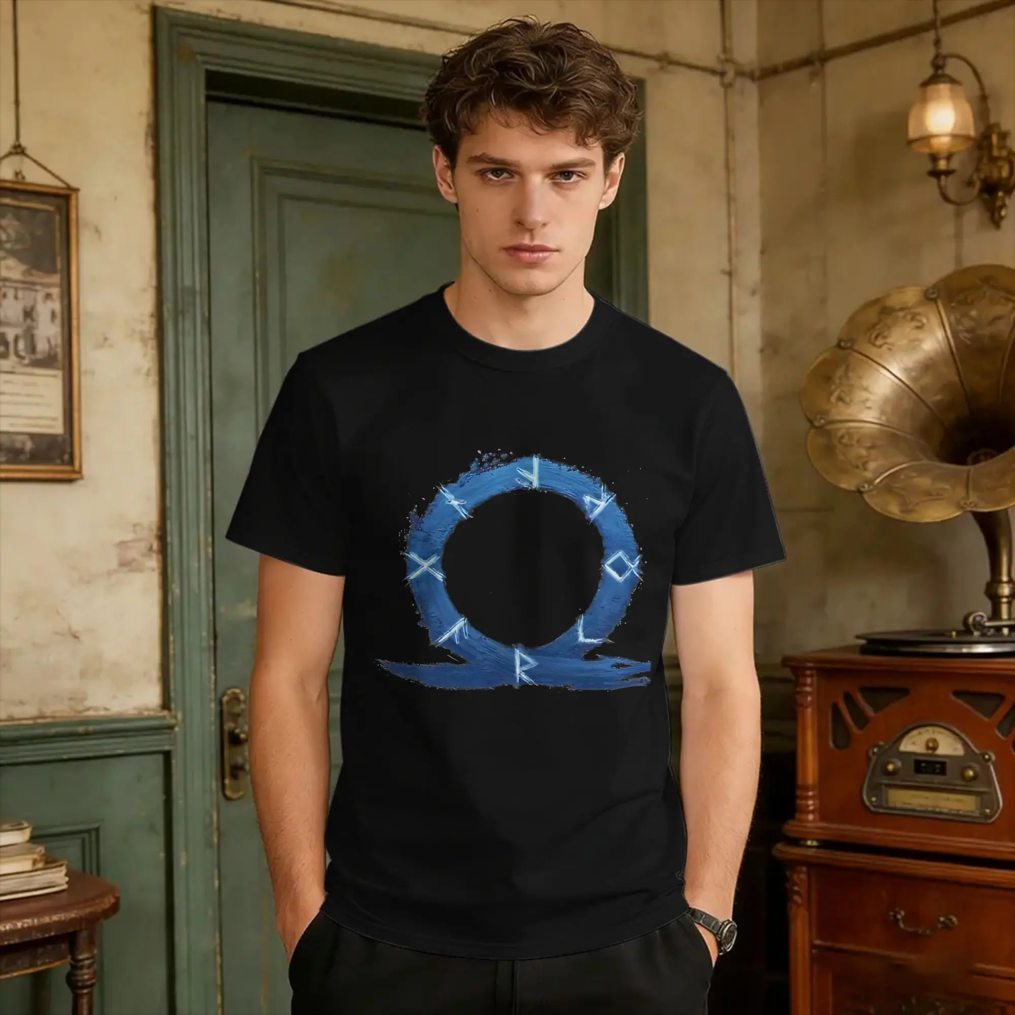 Streetwear T-Shirt God Of War Ragnarok HD Logo   100% Cotton T Shirts God Of War Novelty Tee Shirt for Men Summer Clothing