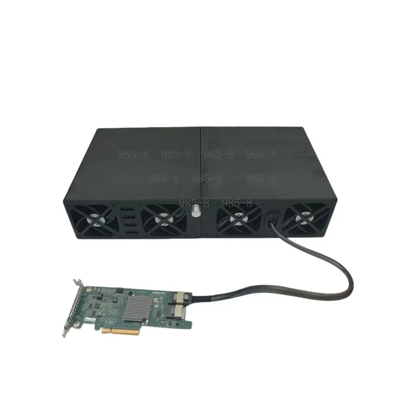12Gbps Backplate 12 Bay External HDD Expansion Enclosure, Stackable Series Connection Storage Cabinet For Video Editing Server