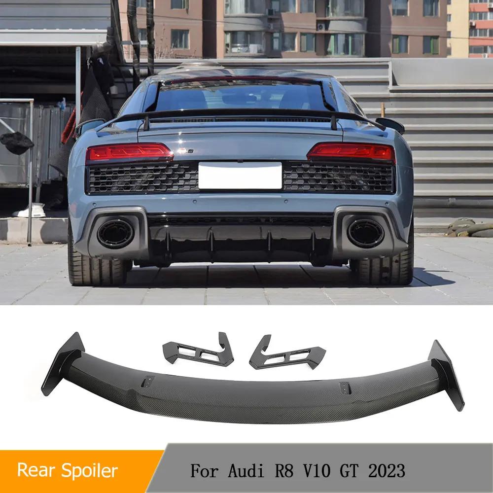 

Car Rear Trunk Prepreg Dry Carbon Spoiler Protector for Audi R8 V10 GT Performance Coupe 2023 New R8 Carbon Car Body Kits