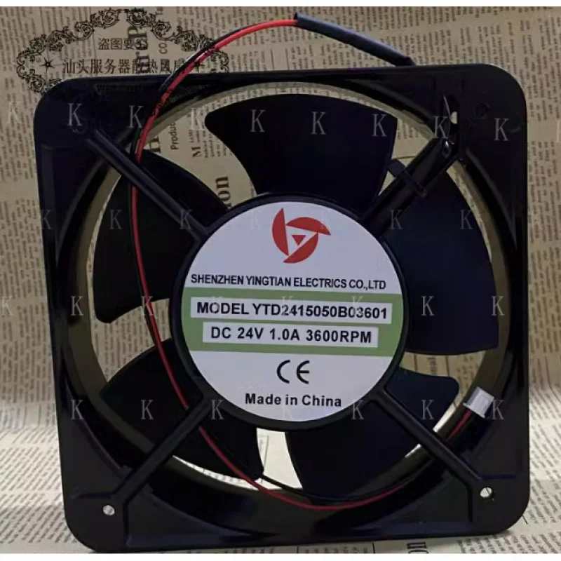 C  FOR  1PCS YTD2415050B036  wbr/  01 DC24V 1.0A 15CM 2-wire large airflow Inverter Cooling Fan