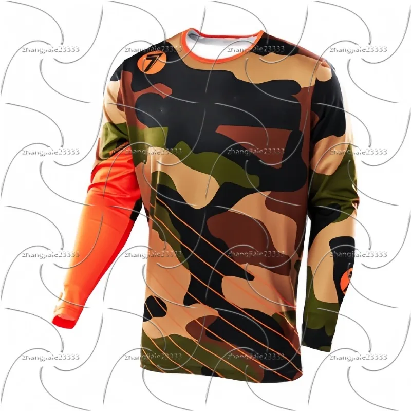 جديد الخريف الرجال الرياضة الأمريكية اللياقة البدنية دراجة نارية نمط طويل الأكمام التجفيف السريع عارضة 3D قميص مطبوع