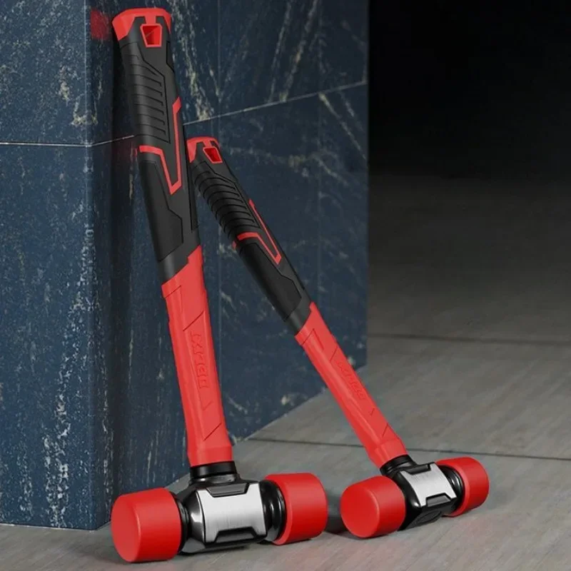 Rubber Hammer Floor Tile Installation Solid Rubber Hammer Heavy Duty Two-sided Multifunctional Professional Household Hand Tool