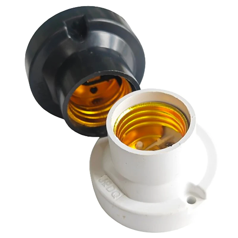 1PC DIY Desktop Small Screw Led Lighting Head Base Socket E27 Screw Round Conversion Flat LED Lamp Holder 6A