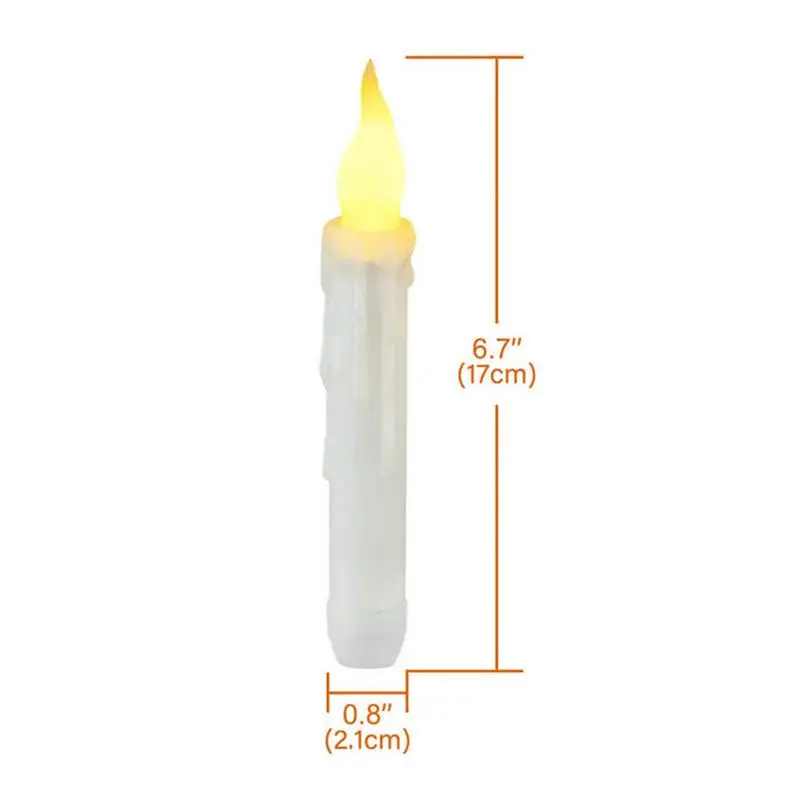 شموع مستدقة عائمة 12X ديكور الهالوين شموع ضوء دافئة وامضة شمعدانات تعمل بالبطارية للحفلات ذات الطابع الشخصي
