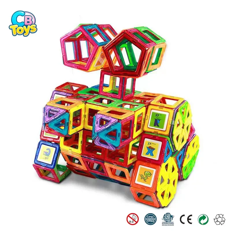 Colorful Magnet Tiles Toys DIY Magnetic Blocks Educational Toys, Magnetic Building Block Toy for Kids