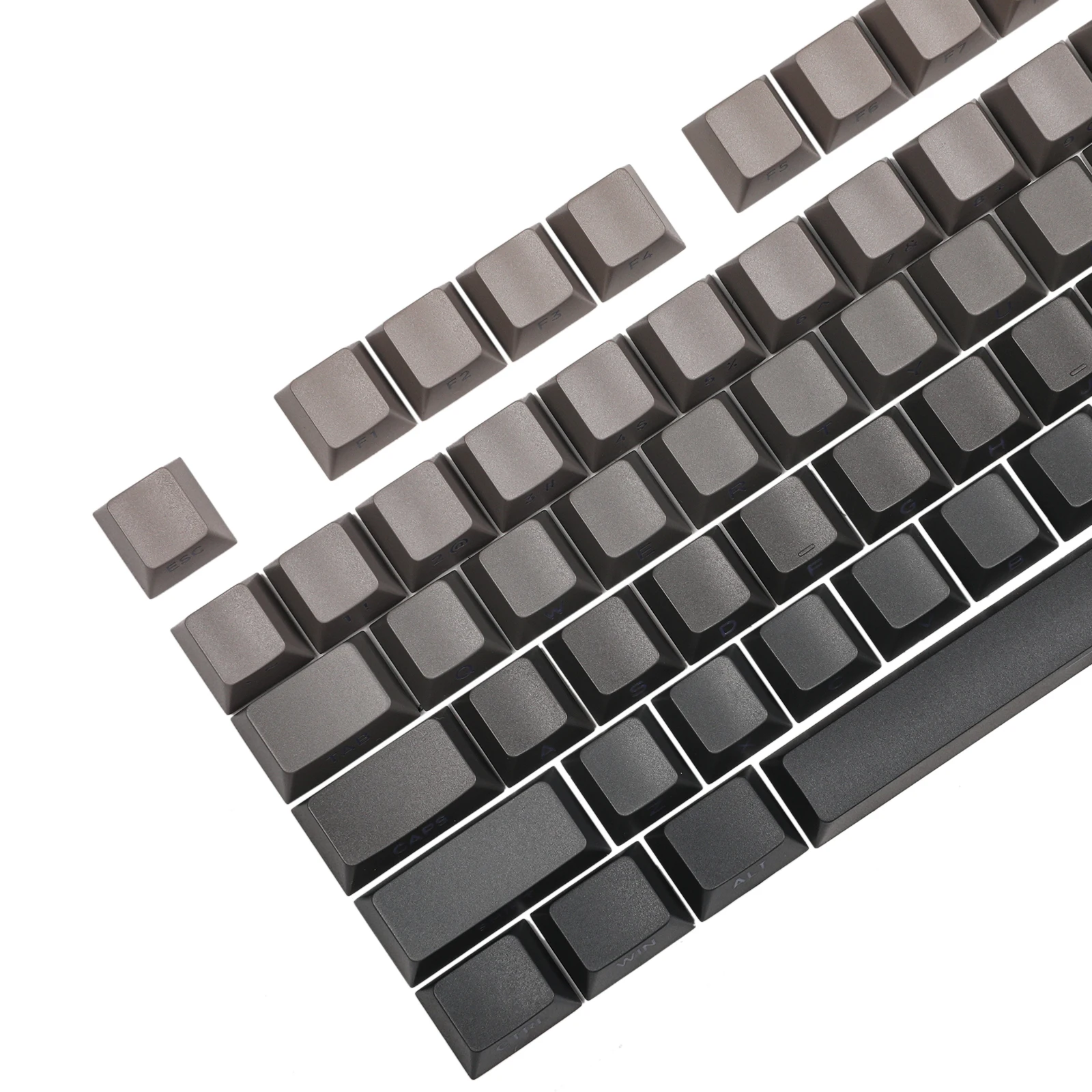 EPOMAKER Smokey Grey 133-Key Double-shot Side-printed PBT Cherry Profile Keycap Set for ANSI Mechanical Gaming Keyboard