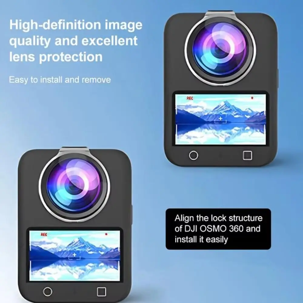 Plastic Lens Guard Anti-Scratch Anti-collision Lens Protector Removable HD Protective Lens Cap for DJI Osmo 360