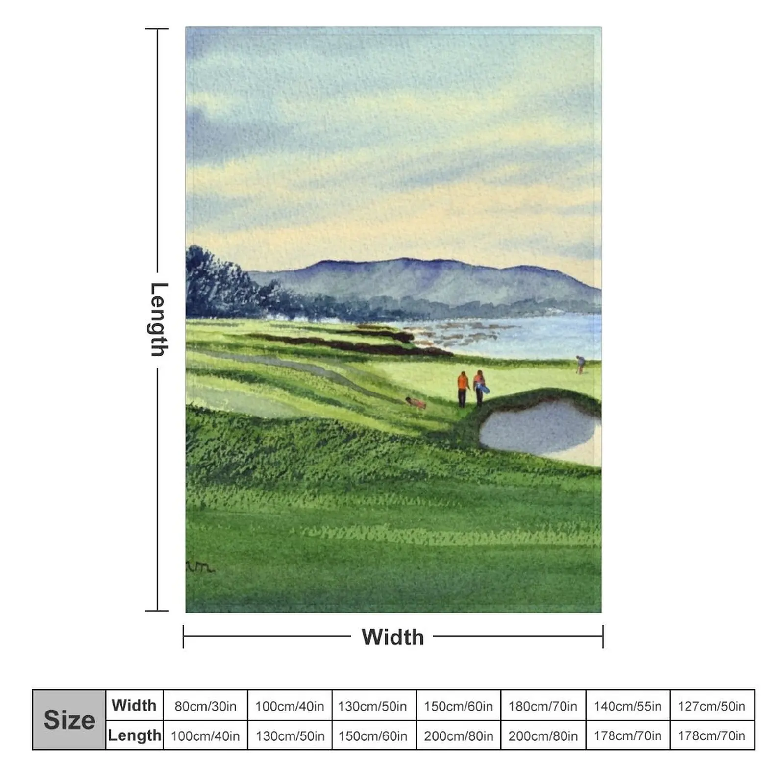 Pebble Beach 9Th Hole Throw Blanket Luxury Summer Beddings Blankets