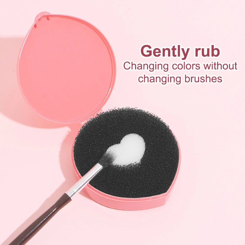 Caja limpiadora en seco para brochas de maquillaje, cepillos para sombra de ojos, esponja removedora de polvo, cepillo de maquillaje, Kit de limpieza, herramientas de belleza