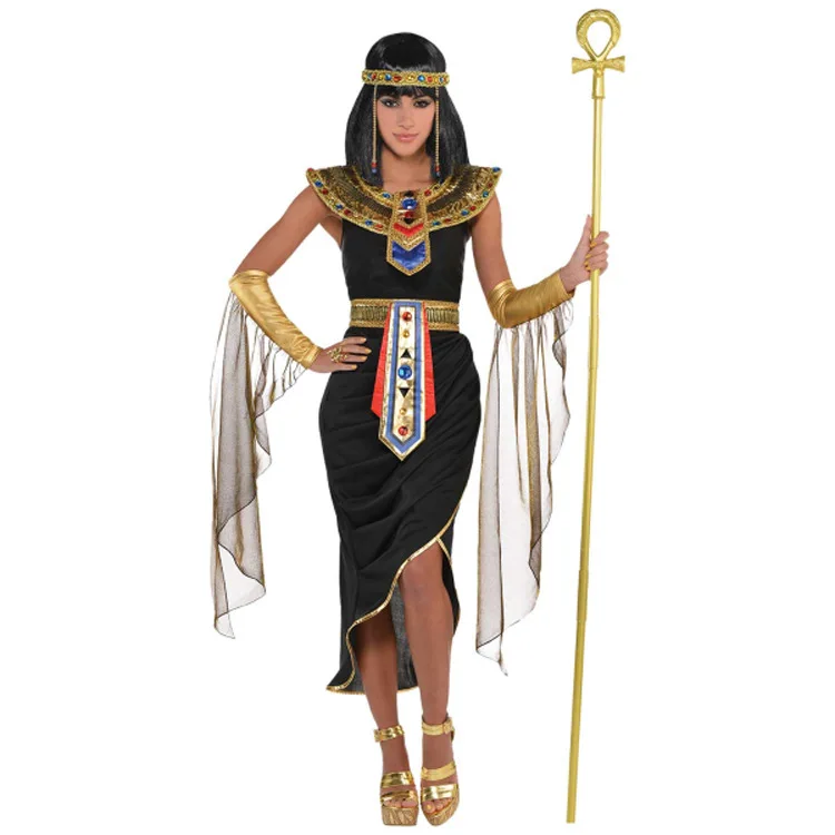 Disfraz Sexy de Cleopatra para Halloween, Maquillaje para Juego de Roles, Disfraz para Espectáculo, Ropa Tradicional Étnica para Mujer, Fabricación China