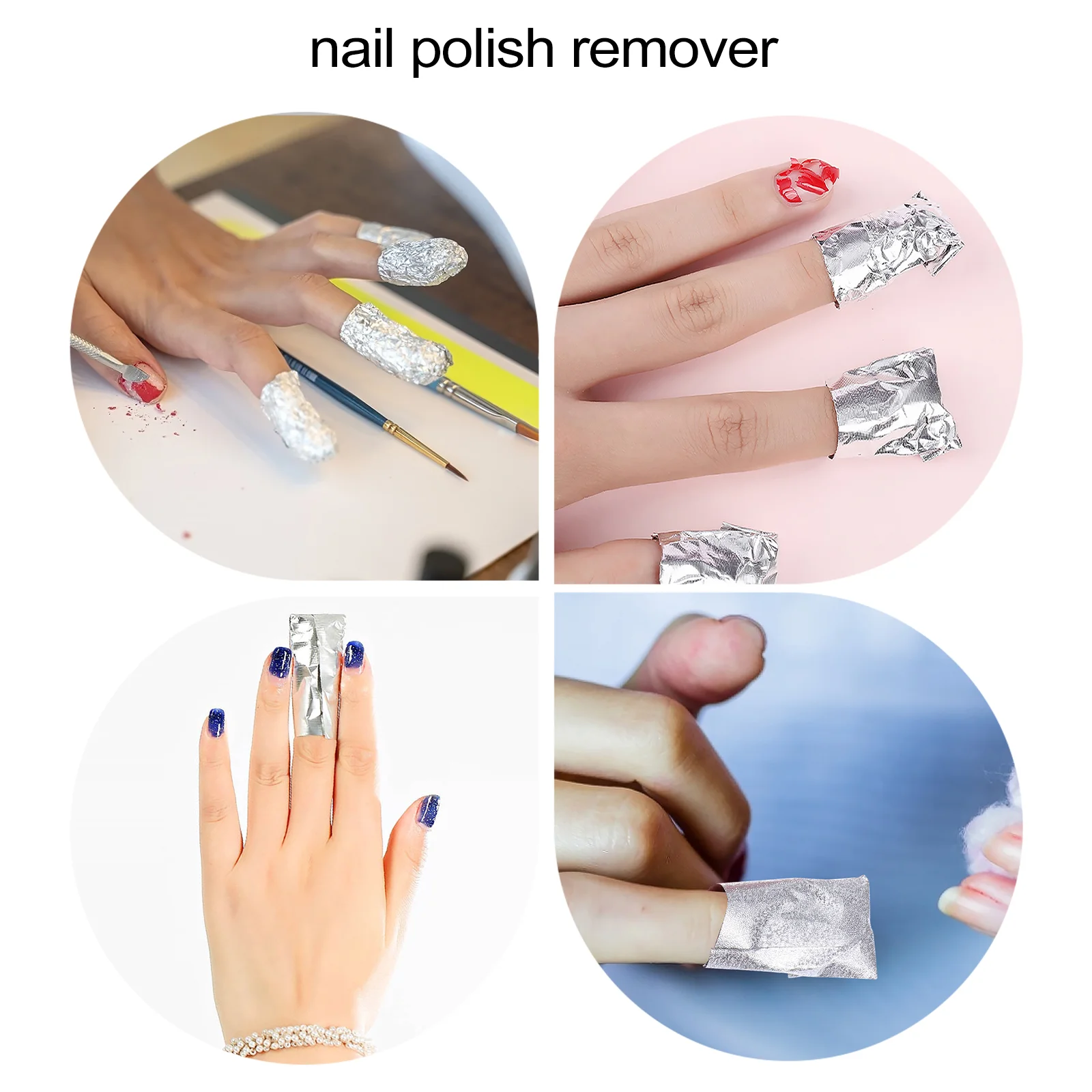 500 peças/almofadas removedoras de unhas folha envoltórios gel manicure polonês limpeza lata em relevo