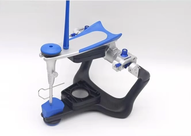 Dental fully adjustable jaw frame anatomical articulator technician face arch row tooth guide plate transfer table