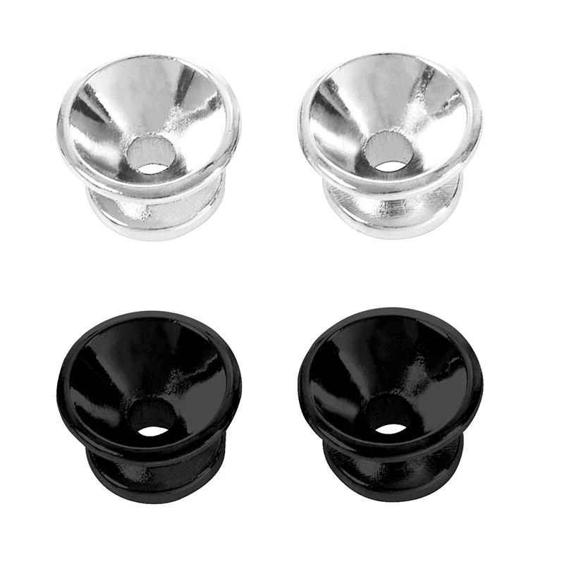 4 X Electric Acoustic Guitar Bass Strap Button Screw Lock Pins Pegs Pads Hotcolor:Silver & Black