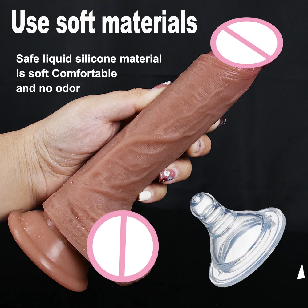 Sexy Realistic Big Dildo Flexible Penis Dick with Suction Cup Adult Men Penis Women G-spot Anal Masturbato Sex Toys for Products