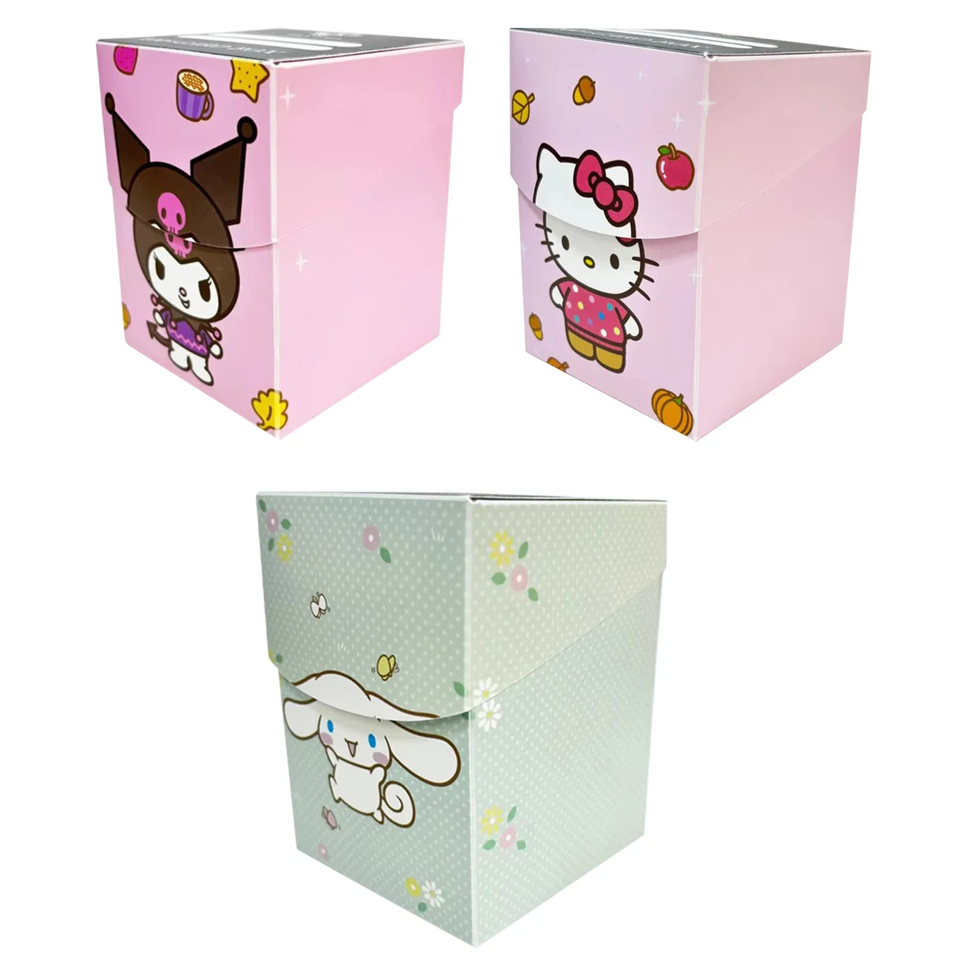 Hello Kitt Cute Dog Card Deck Box 100+Storage MTG Deck Box With One Dividers Collectible Trading Card Cases